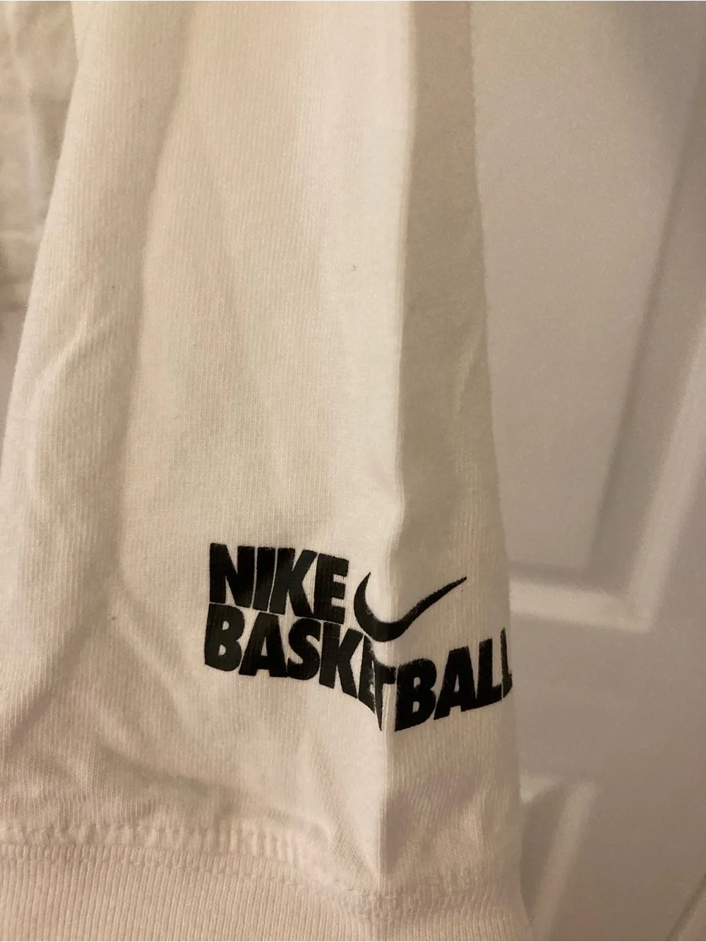Nike White The Nike Tee Graphic Logo Long Sleeve